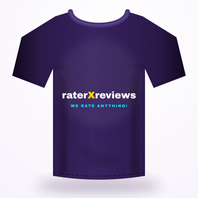 Black raterXreviews logo t-shirt